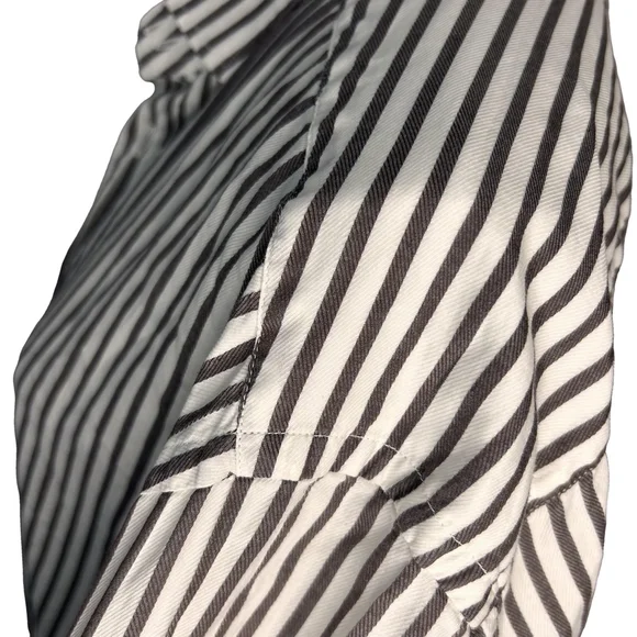 Ermengildo Zegna 100% cotton xxl white and brown striped men’s dress shirt - Picture 7 of 11